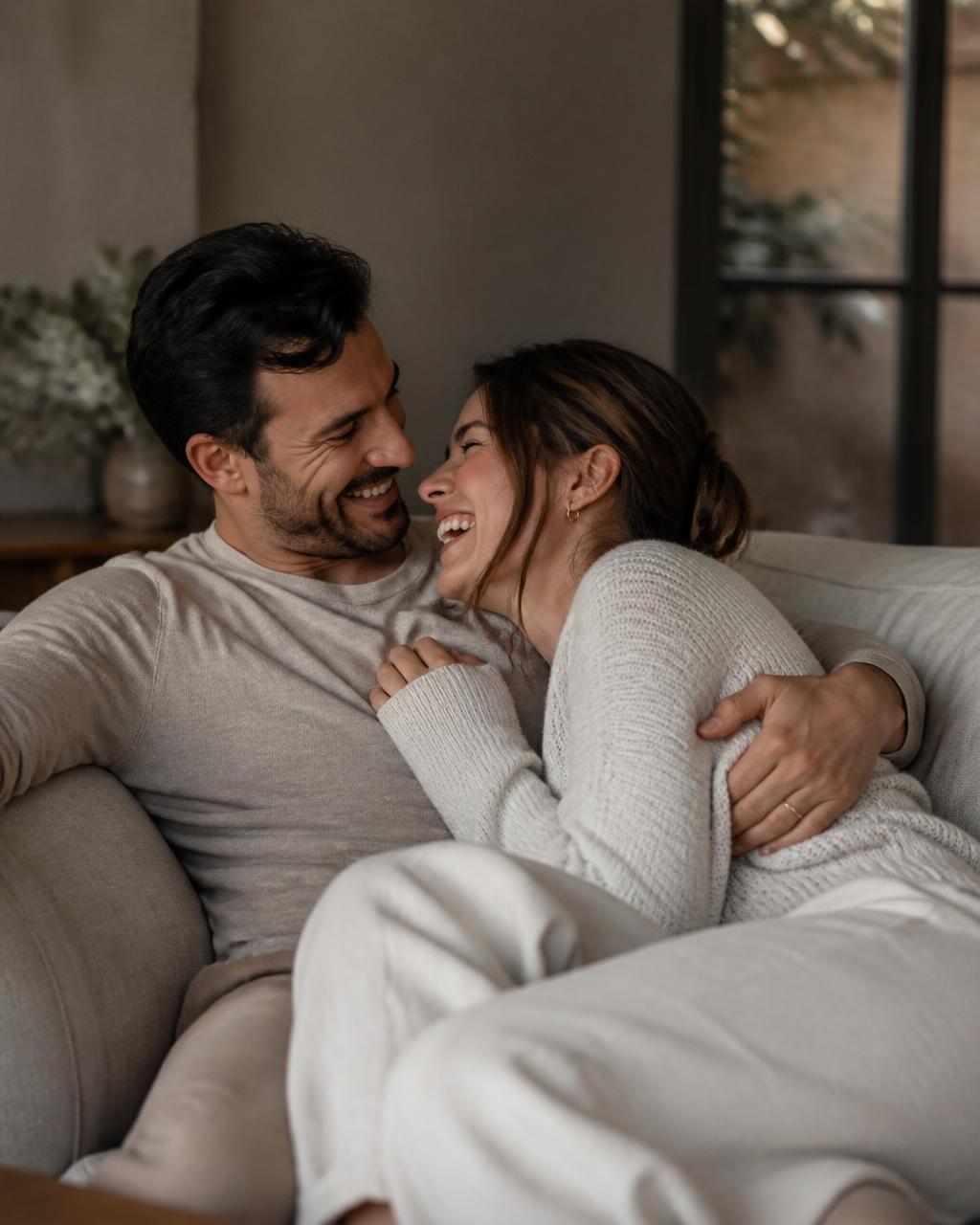 Couple sharing a warm, connected moment — Sexual Health at Luun